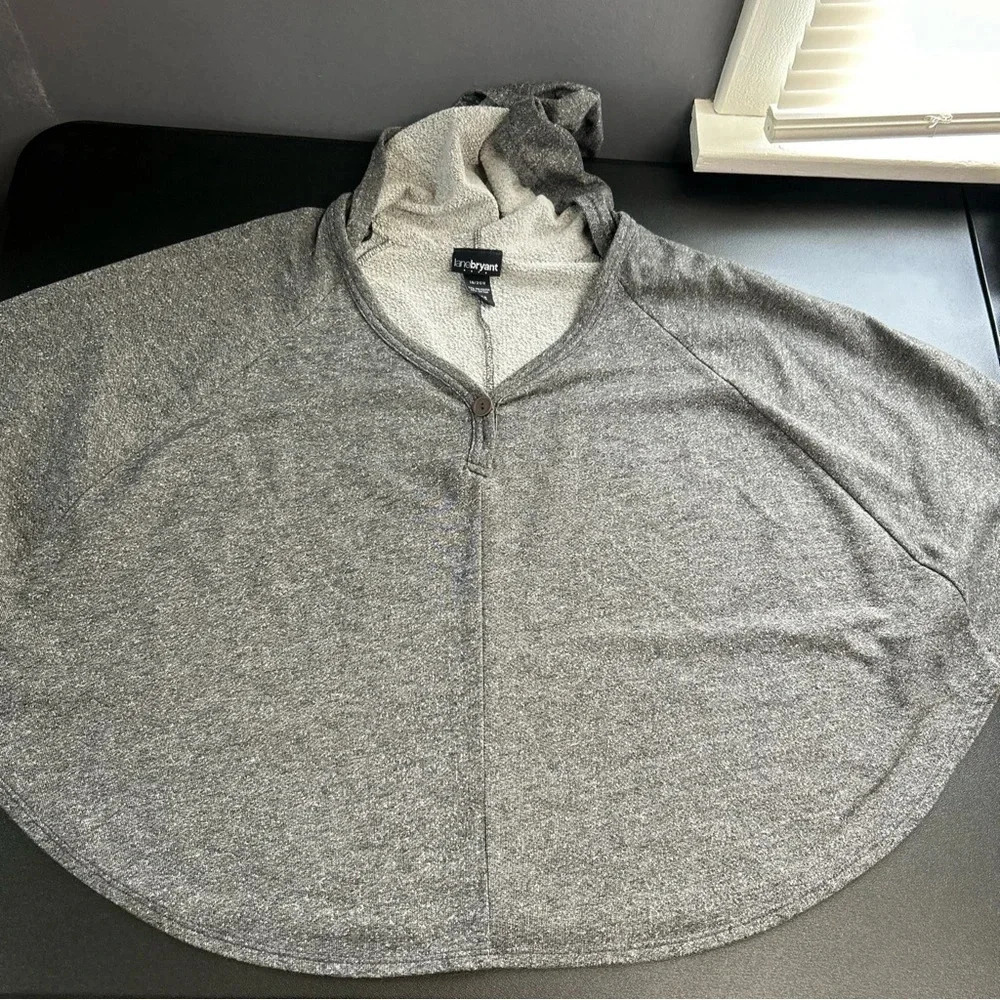 Lane Bryant Women’s 18/20 V neck Hooded Top Sweatshirt Grunge Goblincore Boho